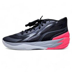 Puma MB.02 Melo Flare Basketball Shoes Black/Sunset Glow 378287-01 Men's sz 11.5